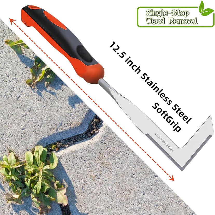 Weed Puller Garden Tools Set Grandpas Hand Weeder Tool, Gardening Portable Weed Pulling Tool 5 Pack, Detachable Dandelion Weed Puller Root Remover Tool for Garden with Long Handle- Garden Gifts