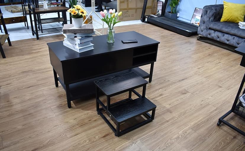 Step Stools for Adults Kids, Heavy Duty Sturdy Metal Frame Hold Up to 500 Lbs Capacity for Kitchen Bathroom Bedroon -Black