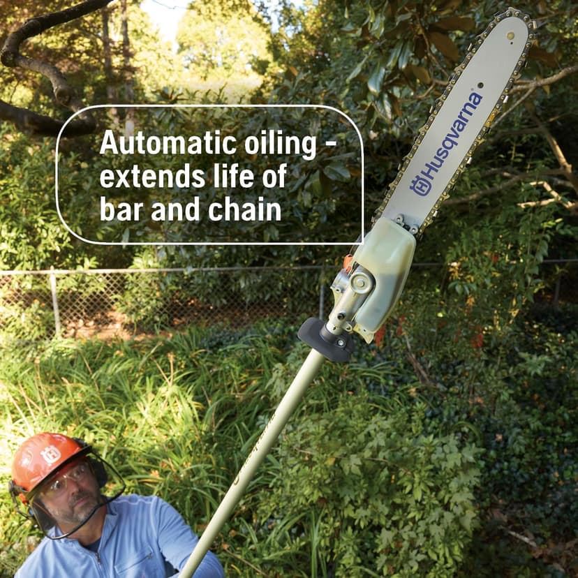 Husqvarna 122LKP Gas Pole Saw, Multi-Purpose Tool with Pole Saw Attachment, Equipped with X-CUT Chain, 12-Inch Reach Cuts Limbs up to 8 Inches Thick, 970796201