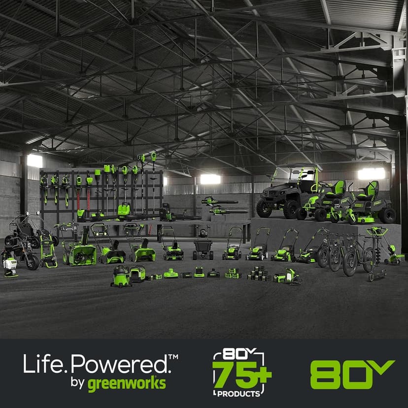 Greenworks 80V 42" CROSSOVERZ Zero Turn Lawn Mower, (4) 5.0Ah Batteries and (600W) Plug in Charger