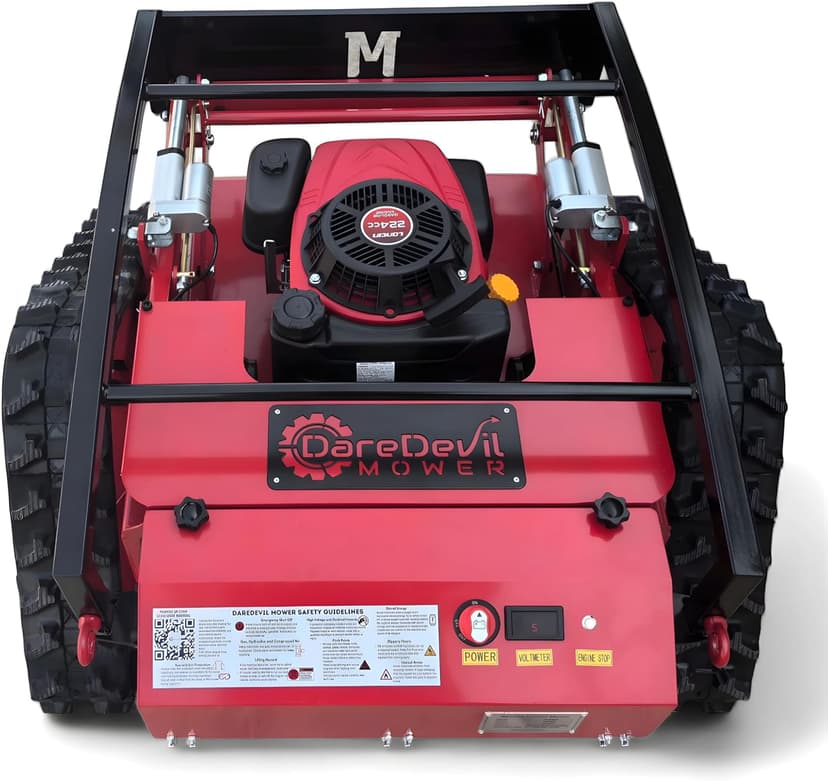 Remote Controlled Lawn Mower| 55° Slope Capability | Hybrid Self-Charging Dual Battery | Brushless Motors | Zero Turn | Adjustable Cutting Deck (Mower)