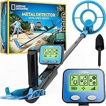 NATIONAL GEOGRAPHIC Metal Detector for Kids - 7.4" Waterproof Metal Detector Coil, Lightweight Gold Detector with Pinpoint Function & LCD Display, Beach Metal Detector (Amazon Exclusive)