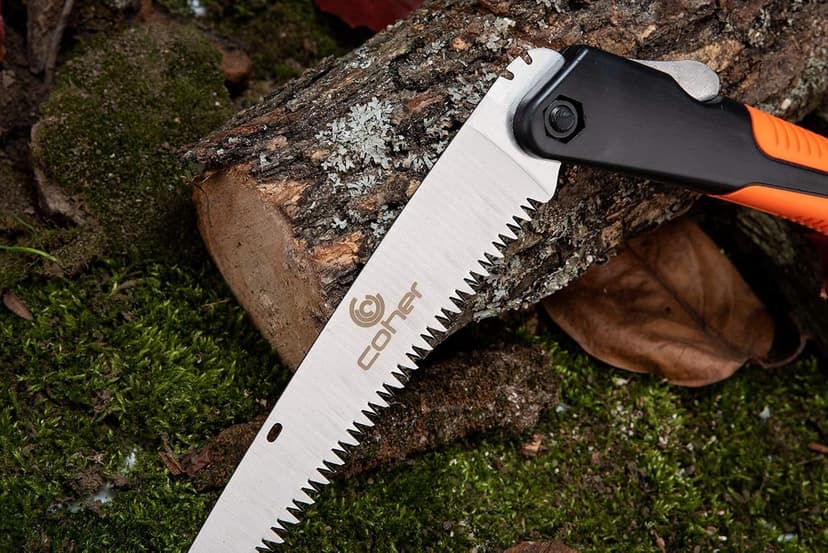 Folding Saw, 8 Inch Rugged Blade Hand Saw, Best for Camping, Gardening, Hunting | Cutting Wood, PVC, Bone, Pruning Saw with Ergonomic Non-Slip Handle Design