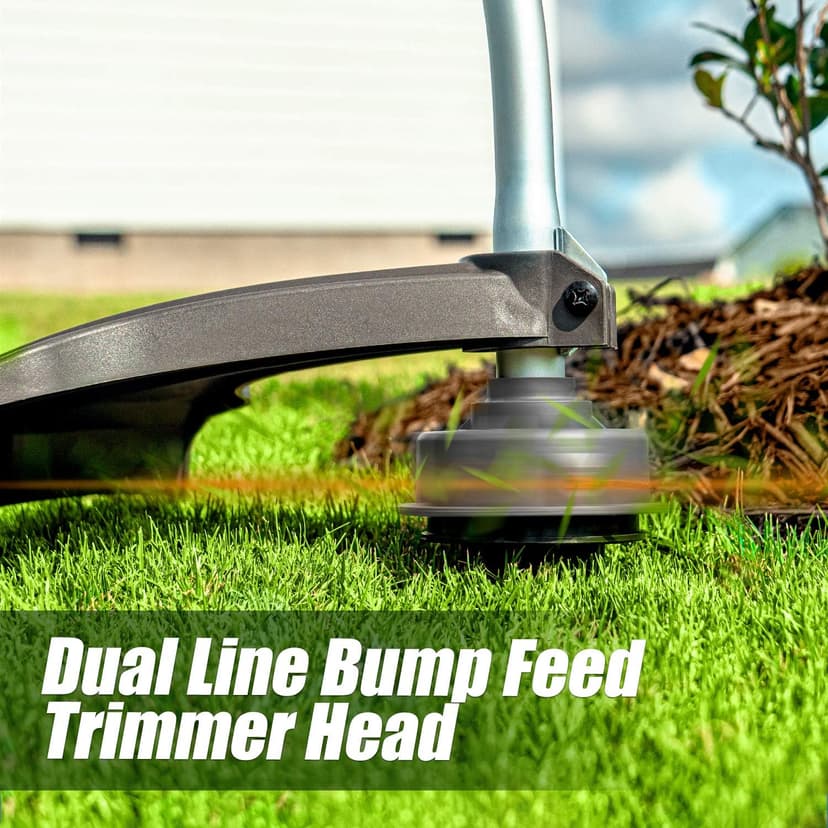 LawnMaster NPTGCP2517B No-Pull Gas String Trimmer with Electric Start 25cc 2 Cycle,17-Inch