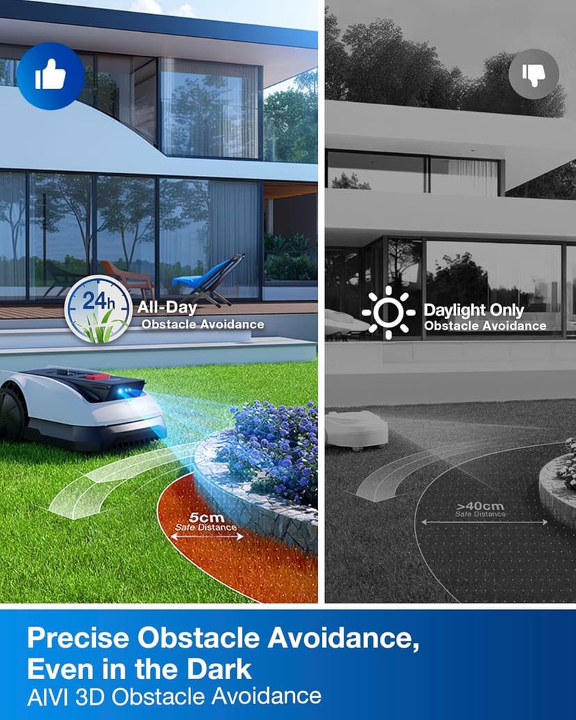 ECOVACS Goat O1000 RTK Robot Lawn Mower, 1/4 Acres Lawn Perimeter Wire Free RTK&Vision Robotic Lawnmower, Automated Mapping, APP Control, 3D Obstacle Avoidance, Zero-Edge Cutting