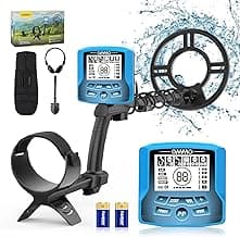 OMMO Metal Detector for Adults With Adjustable Stem, 5 Detection Modes, Higher Accuracy Gold Detector, IP68 Waterproof Coil for Detecting Treasure