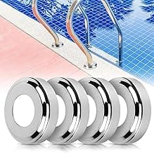 Universal Fit Pool Ladder Escutcheon Plates 4Pack,Blasoul Stainless Steel Cover Plate for 1.9" Inground Pool Handrail