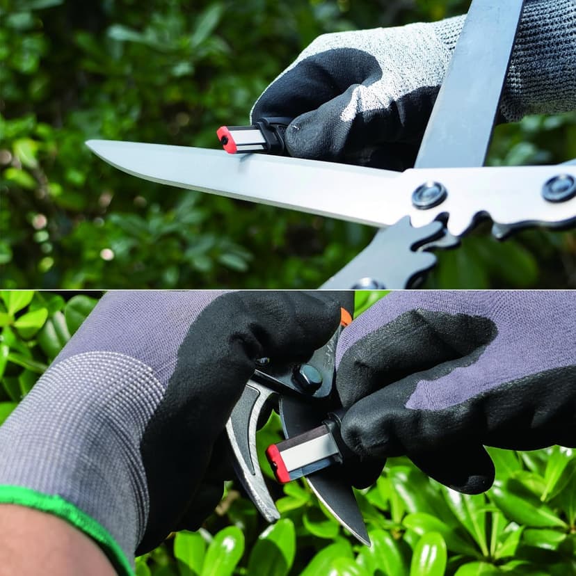 SHARPAL 129N Multipurpose Garden Tool Blade Sharpener for Knife, Pruners, Loppers, Hedge Shears Scissors, Axe, Hatchet, Machete, Lawn Mower Blade