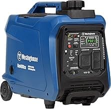 Westinghouse 4000 Peak Watt Super Quiet Portable Inverter Generator, Wheel & Handle Kit, RV Ready 30A Outlet, Gas Powered, CO Sensor, Parallel Capable