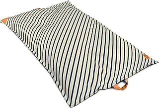 Big Joe Lux Lagoon Lounger Pool Float, Navy and Ivory Cape Stripe, Premier Mesh, Durable UV Protected Polyester Blend, No Inflation Needed