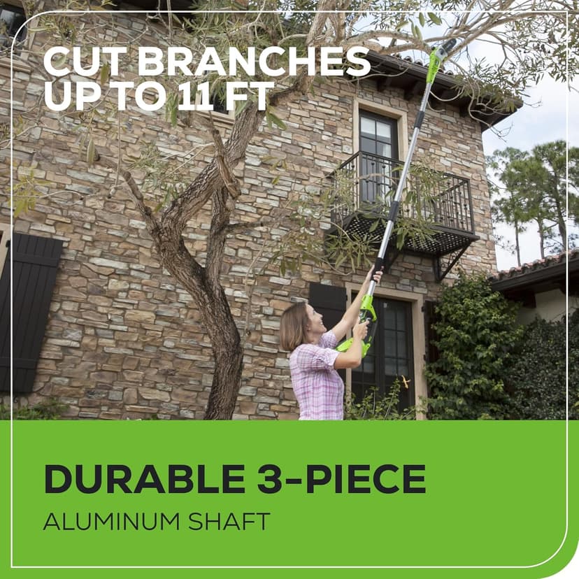Greenworks 40V 8" Pole Saw + Pole Hedge, 2.0Ah Battery (Gen 1)
