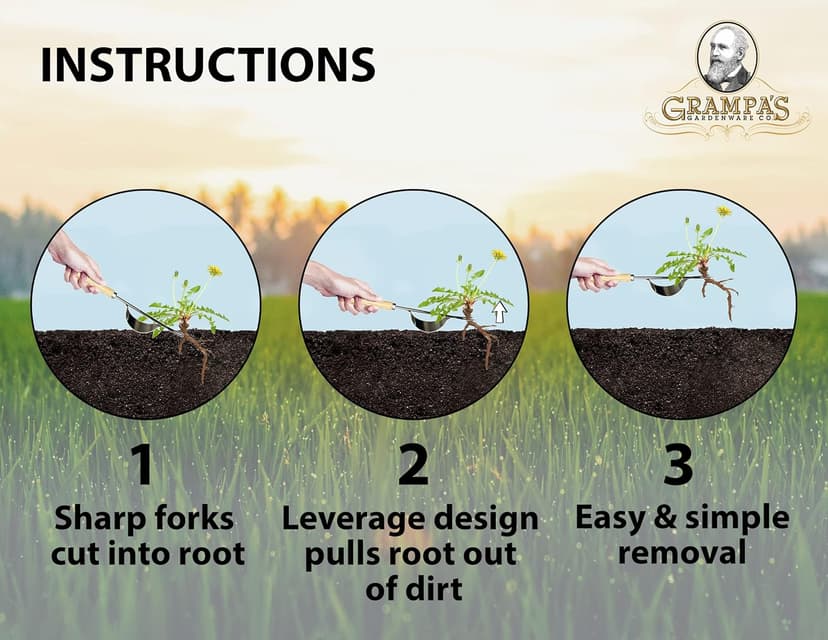 Grampa's Weeder Grampa's Hand Weeder - Bundle The Original Stand Up Weed Puller & Grampa's Hand Weeder Tool for The Easiest & Most Effective Weed Removal Duos