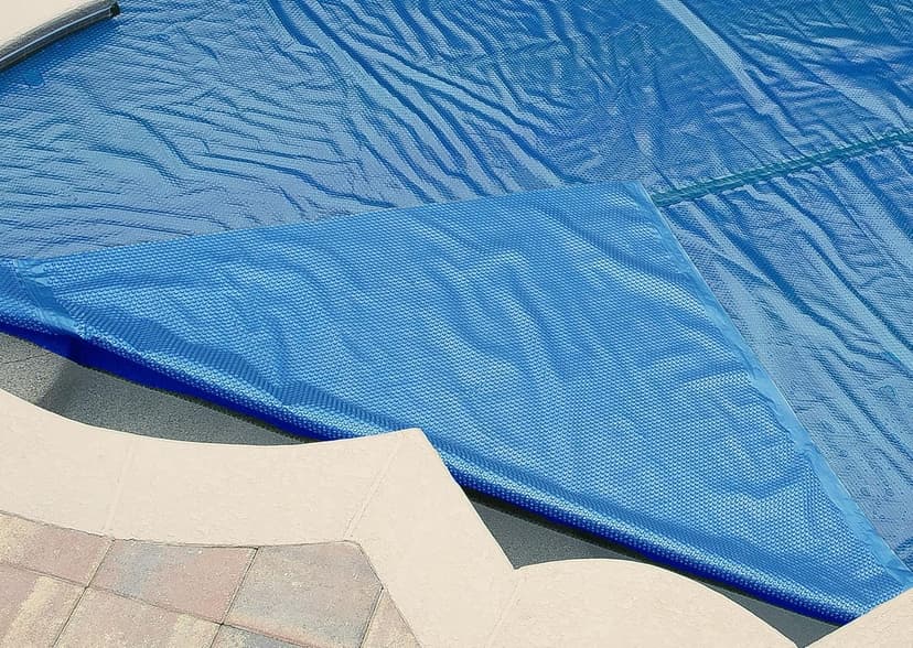 SunHeater Pool Solar Blanket - Heavy Duty Rectangular Thermal Cover with Bubbles - Heat Transfer Solar Pool Heater for In-Ground Swimming Pools - Durable 12 Mil Thick Polyethylene - 14' x 28' Feet