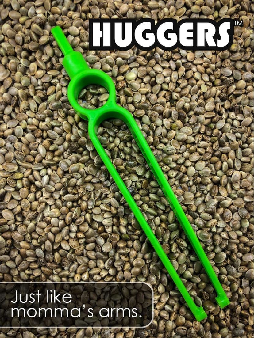 Cannakan™ HUGGERS™ Cupped Seed Tweezers Featuring a Dibber End for Planting Seeds.