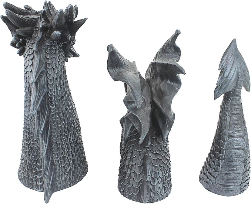 Design Toscano The Dragon of Falkenberg Castle Moat Lawn Garden Statue, 28 Inch Long, 14 Inch Tall, Cast Stone Resin, Gray Stone Finish