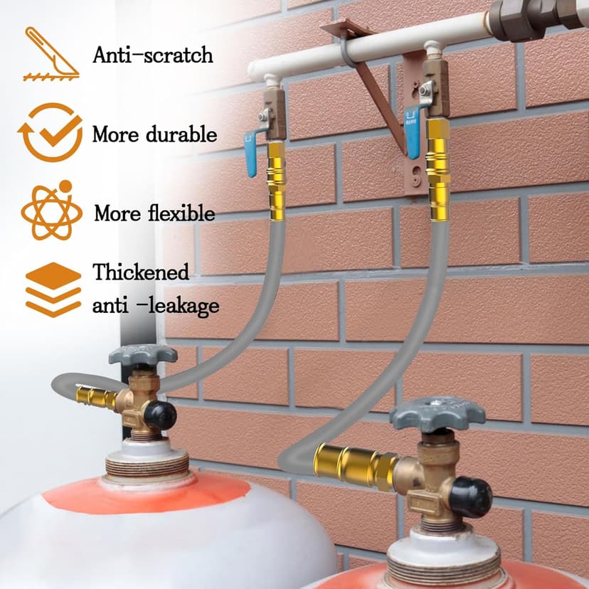 3/4 Natural Gas Hose For Generator 56FT, 3/4" ID Natural Gas Quick Connect Hose, Patio Heater, Grill Griddle, And Outdoor Ng/Lp Propane Appliance