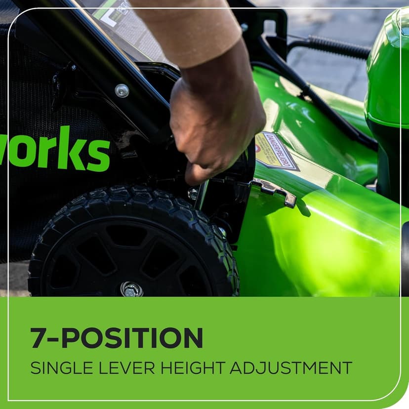 Greenworks 40V 20" Brushless Push Mower, 4.0Ah Battery (Aluminum Handles + Light)