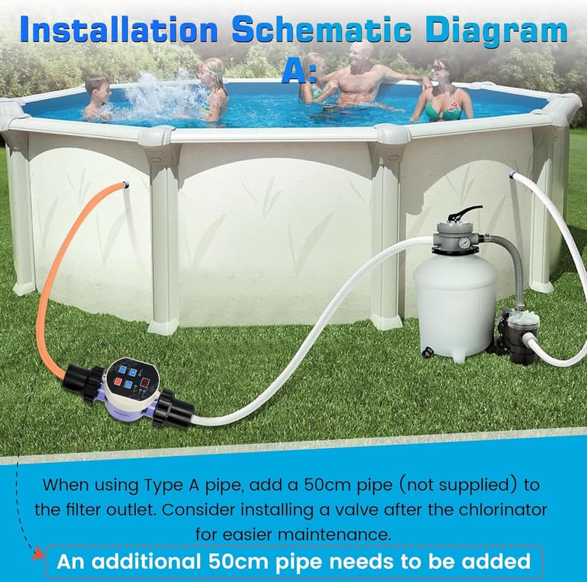 Smart Saltwater Pool Chlorinator System for Up to 12,000 Gallons, Chlorine Generator With App Remote Control, Salt Generating System With Digital Panel