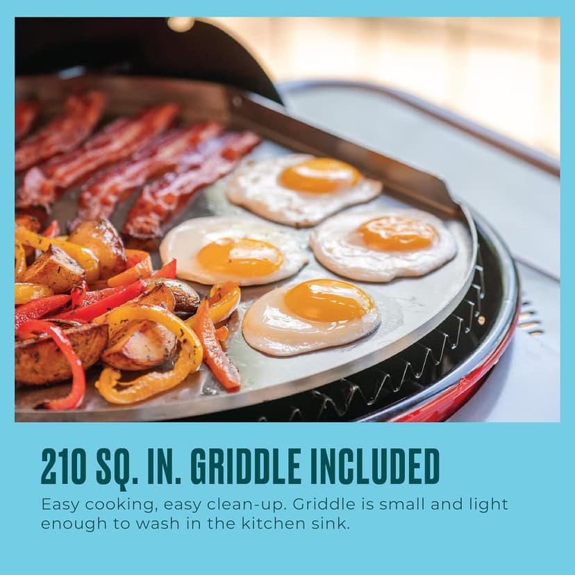 Bistro Pro™ Electric Grill & Griddle + Charcoal Mode, Red - 25302146