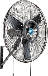 30" Wall Mounted Misting Fan, Outdoor Rated, Oscillating, 7204 CFM, 1/7 HP