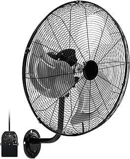 Tangkula 20 Inch Wall Mount Fan with Aluminum Fan Blades, Industrial 3-Speed Oscillating Metal Wall Fan, Heavy Duty Wall Mount Fan for Shop, Commercial, Garage, Warehouse, Workshops & Factory