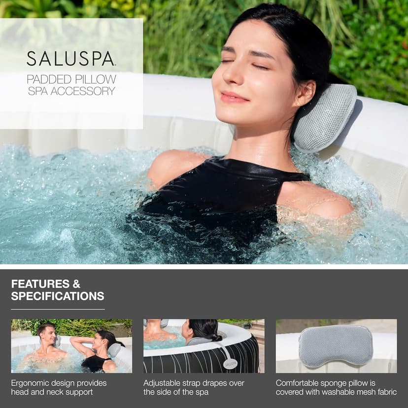 SaluSpa Padded Pillows (2-Pack),Grey