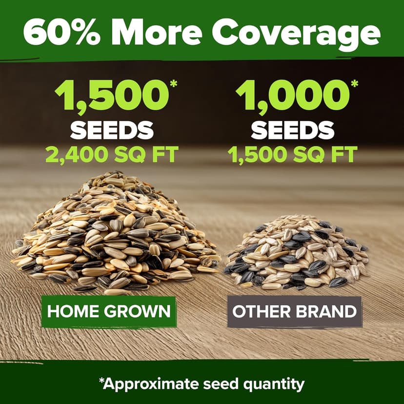 HOME GROWN Sunflower Seeds Mix Pack 1,500+ Colorful Varieties of Sunflower Seeds to Plant - 2-10ft Tall Plants, Pollinator Friendly 𝗡𝗢𝗡-𝗚𝗠𝗢 𝗨𝗦𝗔 – Easy to Grow, High Germination