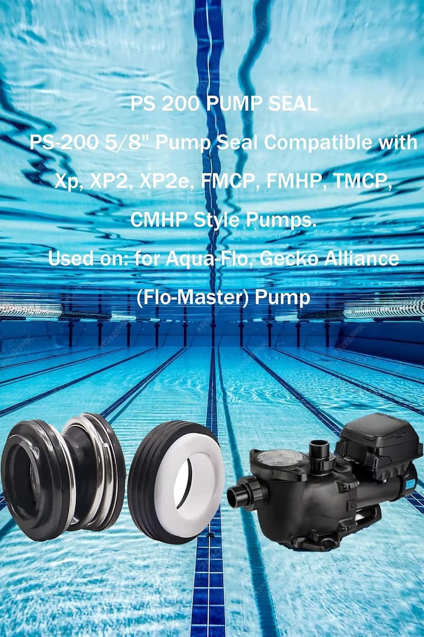 Approximately 5/8 ""Shaft Seal Replacement XP2 PS-200 (2/Pack) for 354545 AquaFlo Flo Main Pool and spa Pump, black