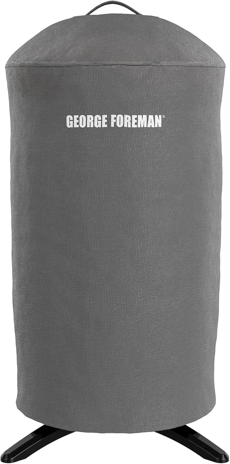 George Foreman Indoor/Outdoor Electric Grill (15-Serving) and George Foreman GFA0240RDCG Round Grill Cover