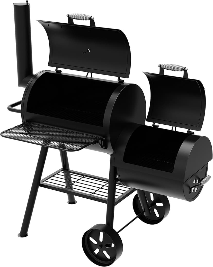 Dyna-Glo DGSS730CBO-D-KIT Signature SeriesBarrel Charcoal Grill & Side Firebox
