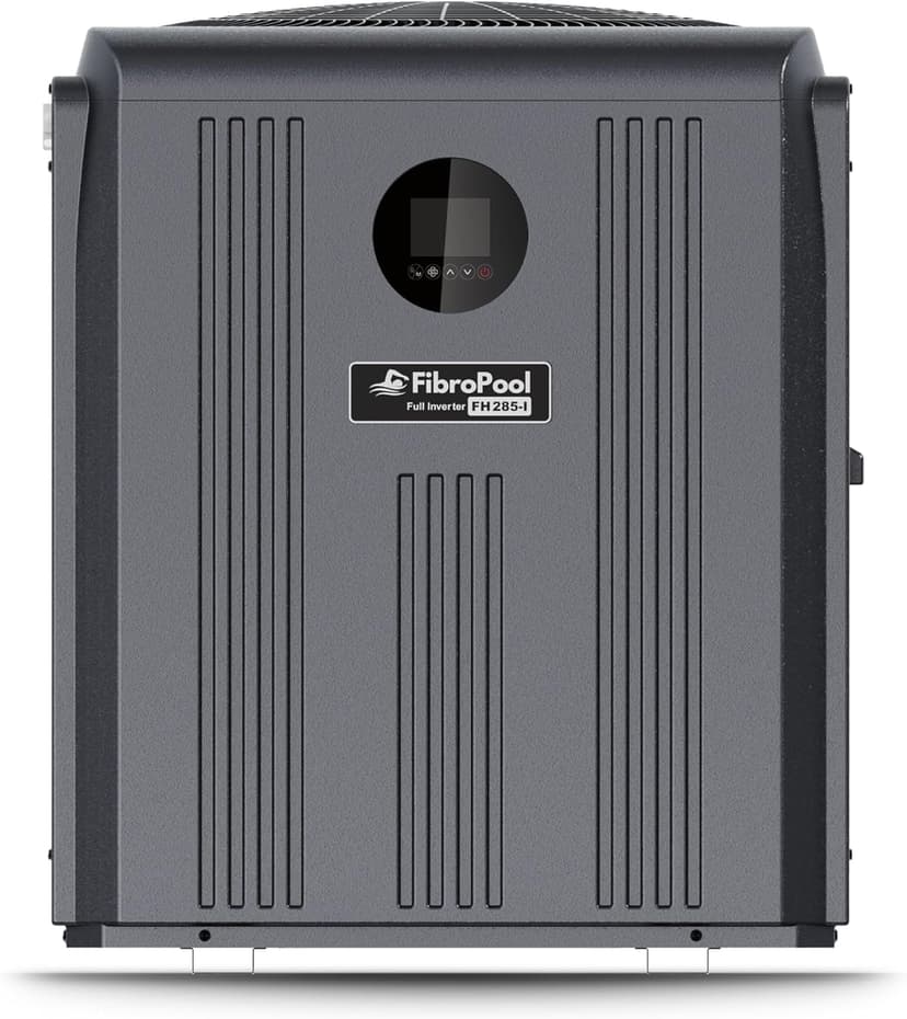 FibroPool Swimming Pool Heat Pump – Full Inverter Electric Heater – FH285-i for Pools up to 17,500 Gallons – for Above Ground and In Ground Pools and Spas – High Efficiency, No Gas or Propane Needed