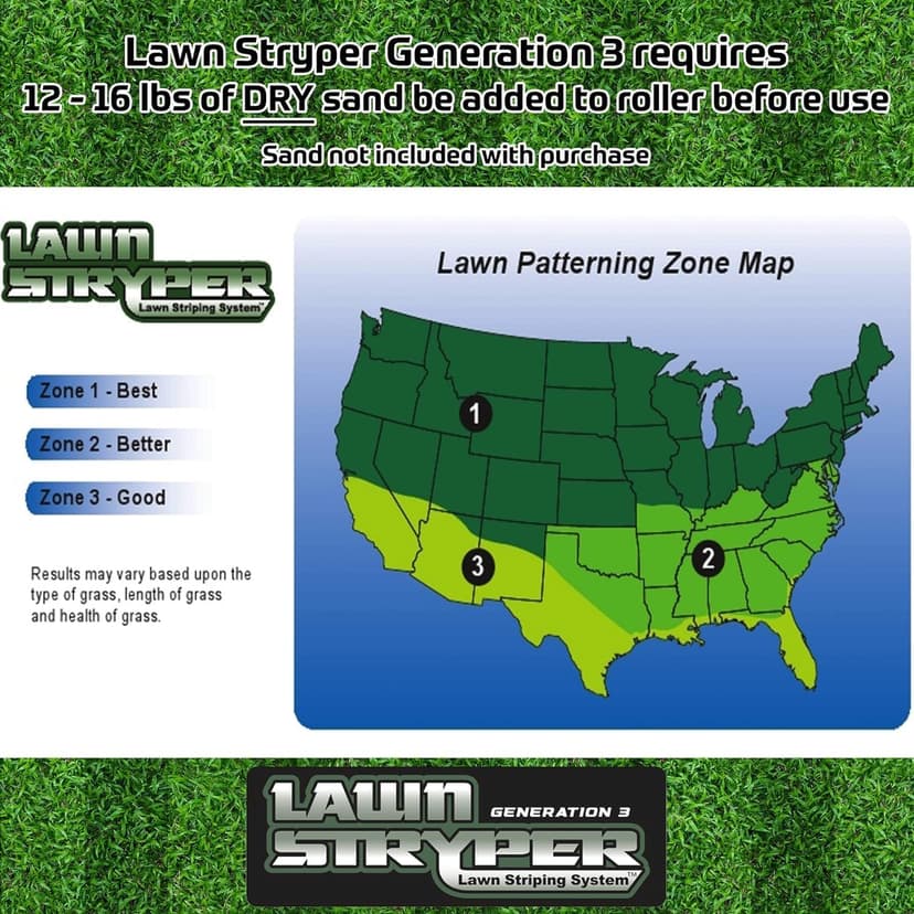 Lawn Striping System – UNIVERSAL FIT - Works with Most 20”-22” Gas & Battery Residential Walk-Behind Mowers (Mounting Brackets for over 40 Major Brands Included in Box – See List Below)