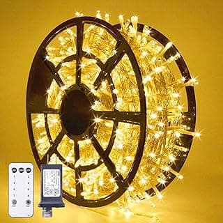 JMEXSUSS 168FT 600 LED String Lights Outdoor Indoor Christmas String Lights Plug in Warm White Tree Lights for Outside Bedroom Wedding Party Holiday Spring Decorations