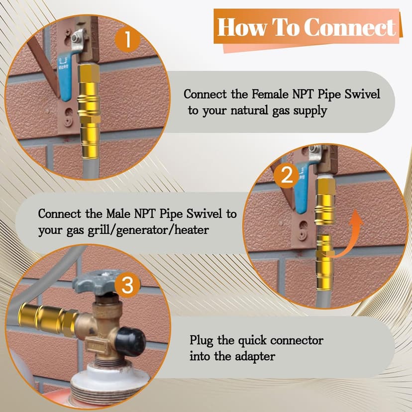 3/4 Natural Gas Hose For Generator 56FT, 3/4" ID Natural Gas Quick Connect Hose, Patio Heater, Grill Griddle, And Outdoor Ng/Lp Propane Appliance