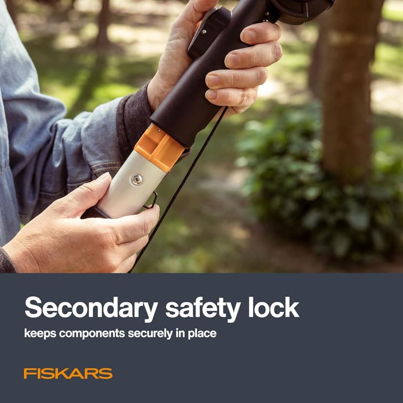 Fiskars XtendControl Extendable Tree Pruner (16 ft), Adjustable Branch Trimmer with Rotating Pruning Head, 15" X3 Double-Hooked Saw, 4-8 ft Extension Poles & Automatic Cord Reel for Precision Cutting