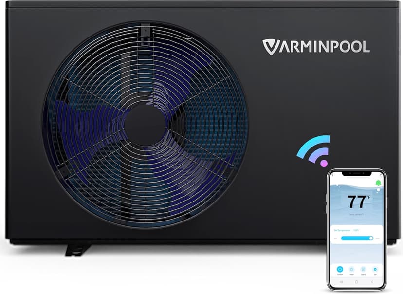 WiFi Control Smart Electric Pool Heater, 30000 BTU, Pool Heat Pump for Above Ground and Inground Pool up to 8000 Gallons, Smart Inverter with Titanium Heat Exchanger, 120V