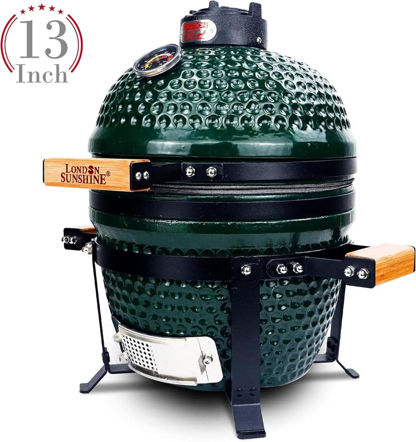 Ceramic Charcoal BBQ Kamado Griller - Portable Tabletop The Cadet Series Smoker