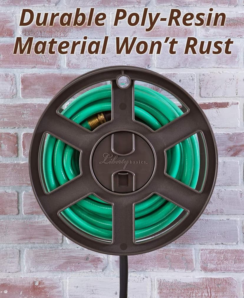 Liberty Basics 510 Wall Mount Hose Reel, Bronze