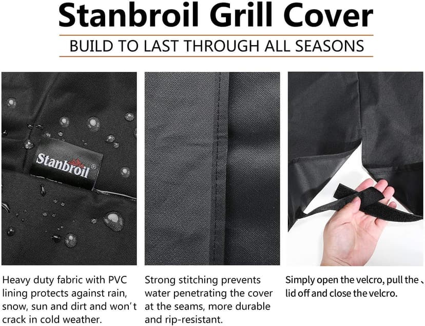 Stanbroil Smoker Cover for Smoke Hollow 44-Inch Smoker Grill, 600D Heavy Duty Waterproof Grill Cover Fits Smoke Hollow Models PS4400, PS4415, 44241G2, 44241GW