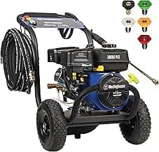 Westinghouse WPX3600 Gas Pressure Washer, 3600 PSI and 2.7 Max GPM, Onboard Soap Tank, Spray Gun and Wand, 5 Nozzle Set, for Cars/Fences/Driveways/Homes/Patios/Furniture