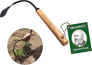 Grampa's Garden Hook - Weed Puller Tool & Gardening Hand Cultivator - Versatile Tool That Functions as a Cultivator, Hand Tiller, Weeder, & Edging Tool - Lightweight & Durable to Use