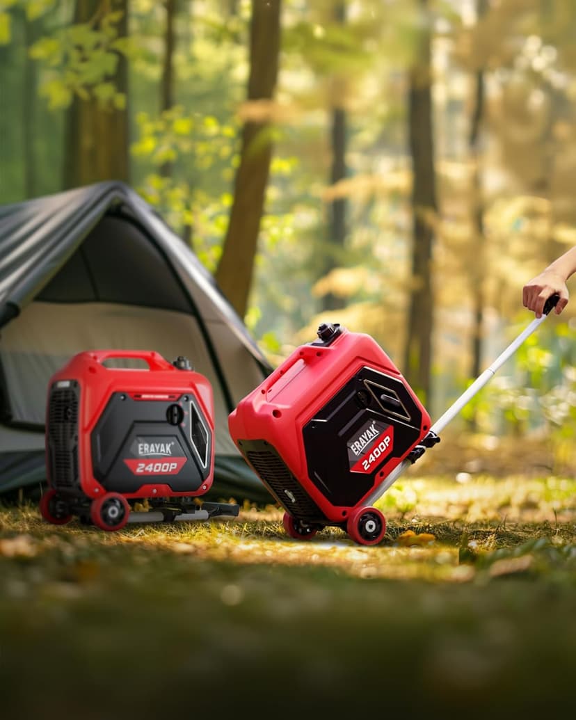 ERAYAK 2400W Portable Inverter Generator for Home Use, Super Quiet Small Generator for Camping Outdoor Emergency Power Backup, Gas Powered Engine, EPA Compliant
