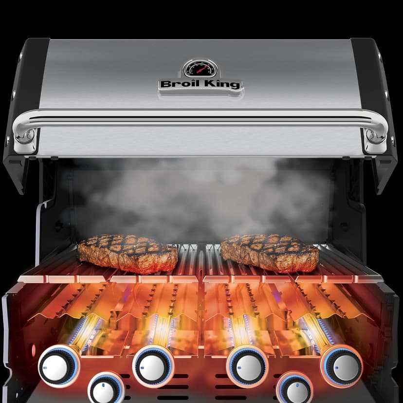 Broil King 876247 Baron 590 Pro, Natural Gas (NG), Stainless Steel, Black