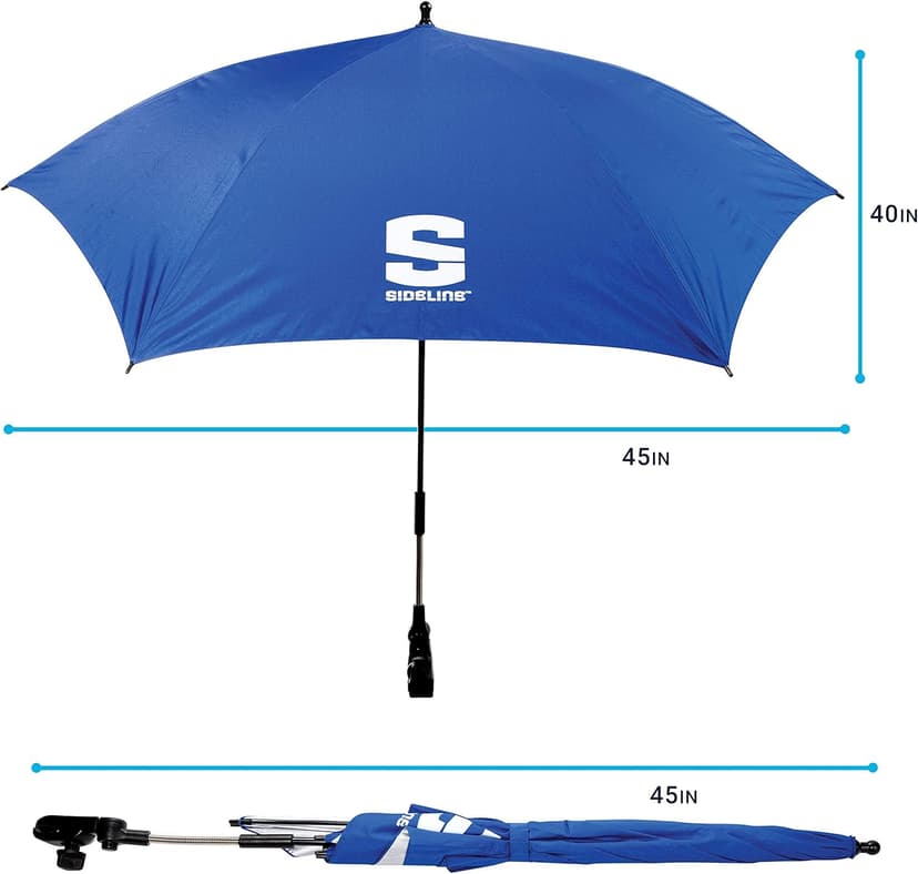 Franklin Sports All Position Umbrella with Universal Clamp – SIDELINE Brella-Tek – Sun Protection – UPF 50+