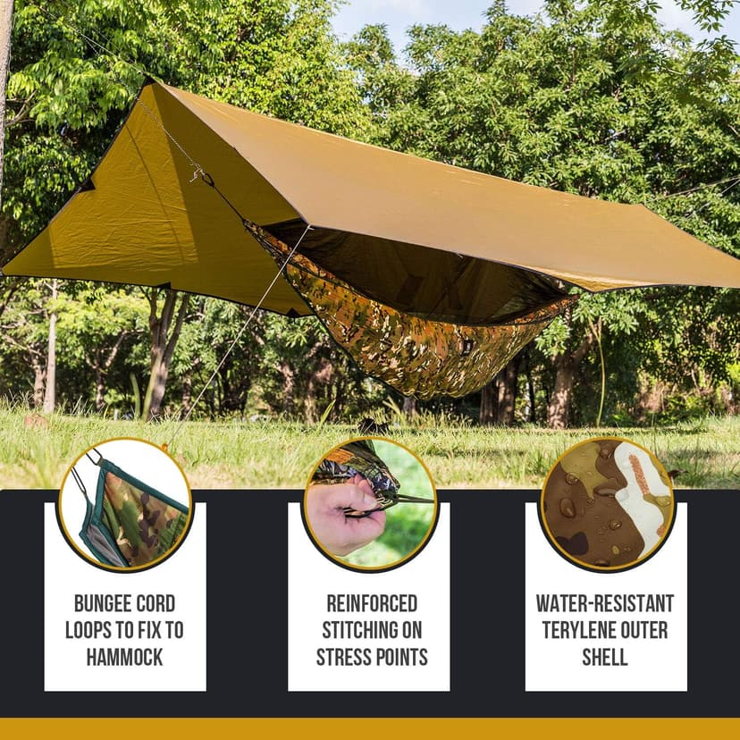 OneTigris Hideout Hammock Underquilt, Lightweight 4 Season Hammock Gear for Camping, Hiking, Backpacking, Travel, Beach, Backyard, Patio, Portable