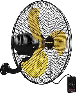 VENTISOL 20 Inch Wall Mount Fan Oscillating, High Velocity Industrial Wall Fan for Indoor, Commercial, Residential, Warehouse, Greenhouse, Workshop, Basement