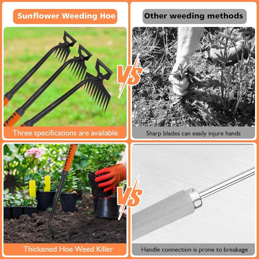 2025 New Weed Remover Tool, Multifunctional Hand Weeder Tool, Portable Garden Weeding Tools, Weeding Artifact Uprooting Weeding Tool for Yard and Garden (5 Tines)