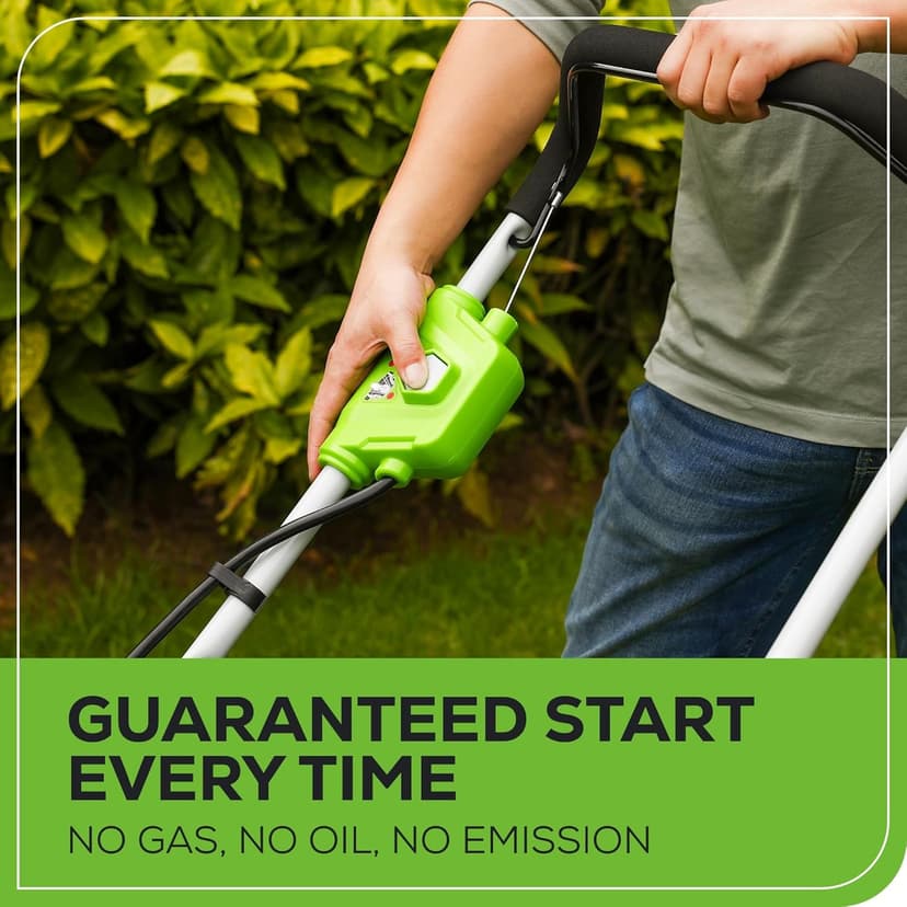 Greenworks 40V 17" Cordless (Push) Lawn Mower (75+ Compatible Tools), 4.0Ah Battery and Charger Included