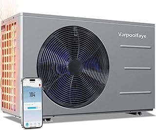 Electric Pool Heater for Inground Pool 30000 BTU Swimming Pool Heater Pump Above Ground Pool Heater 120V 8000 Gallon Heating or Cooling WiFi Control Schedule