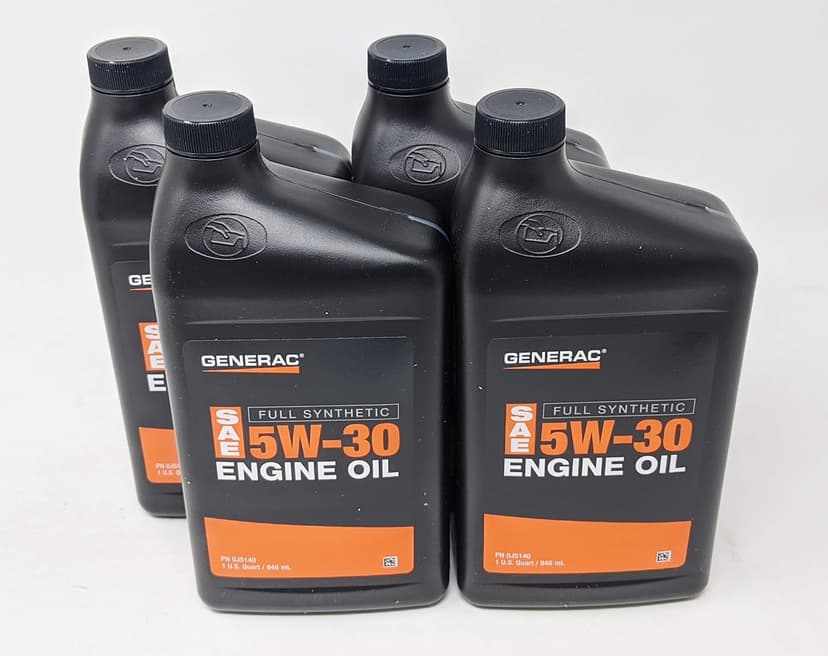 Generac 4-Quarts Full Synthetic Motor Oil 5W-30 SN Part 0J5140F